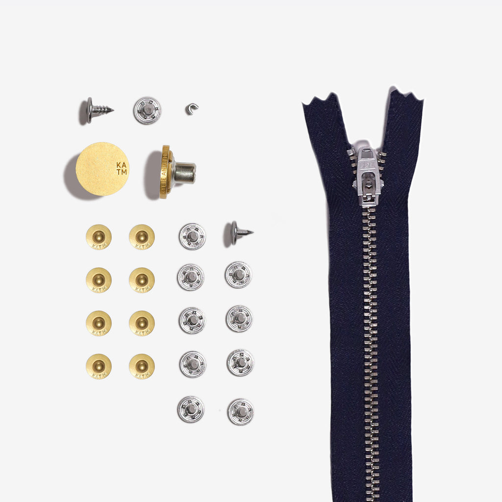 KATM Jeans Refill Kit Gold with Navy Zipper